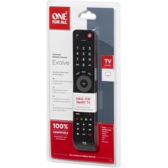 One for All Evolve TV Universal Remote Control – Black | Ultimate Convenience & Compatibility (Model: 8716184065415)